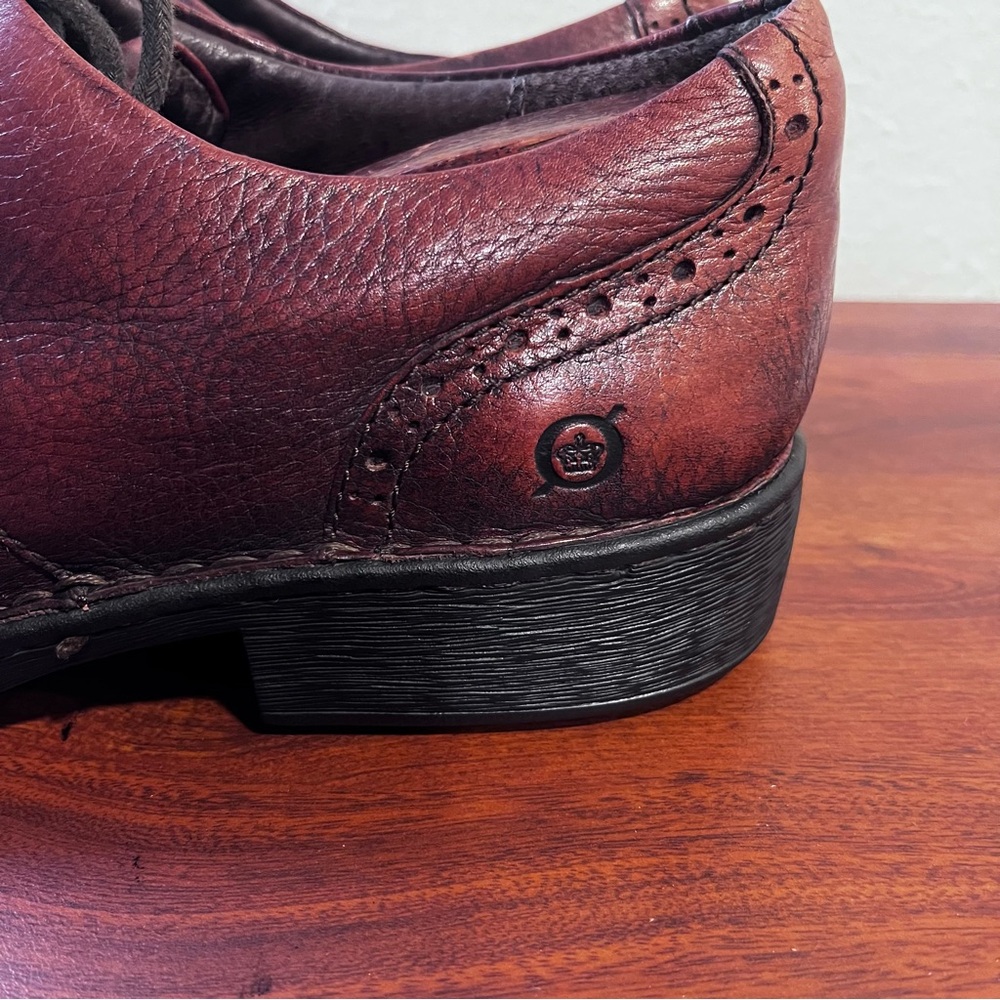 Born BOC Men 10.5 Brogue Wing Tip Oxfords Brown Distressed Leather Dress Shoes - Picture 10 of 15